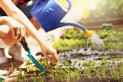 Secure landscaping payment area with protected online checkout