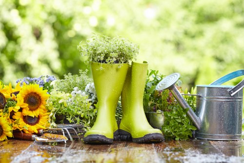Family-friendly outdoor space design with seating and planting in Belmont